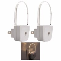 2 Pc Automatic Plug In LED Night Light Dusk Dawn Sensor Nightlight Energy Saver