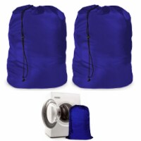 2 Pc Large Laundry Bag Drawstring Heavy Duty Jumbo Washing Clothes Hamper 24x35