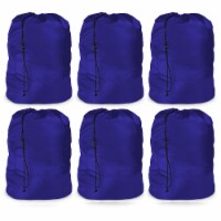6 Pc Heavy Duty Laundry Bag Drawstring Jumbo Large Hamper Washing Clothes 24x35