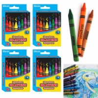 64ct Premium Crayons Non Toxic Assorted Colors Coloring Kids School Supplies 4pk