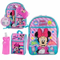 Disney Minnie Mouse Backpack Set 16 Kids Lunch Bag Water Bottle Pouch School