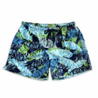 Eco-Beachwear Classic Botanical Sustainable Swim Trunks