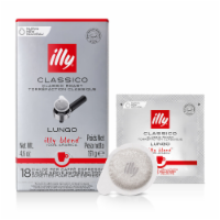 Illy Classico Lungo Medium Roast Coffee ESE Espresso Pods, 18 Count