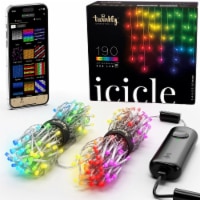 Twinkly Icicle App-Controlled Smart LED Christmas Lights 190 Multicolor RGB 16ft