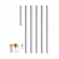 Twinkly 19.7' Aluminum Interlocking Pole Set for Twinkly 19.7' Light Tree, Grey