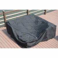 Direct Wicker Bambi Square Patio Dining & Sofa Set Cover&#44; Black - 91 x 91 x 28 in.