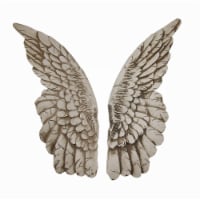 Wings of Protection Pair of 11 inch Aged Finish Wall Sculpture - Angel Wings Art Wall Decor