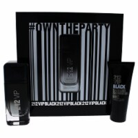 212 Vip Black by Carolina Herrera for Men - 2 Pc Gift Set 3.4oz EDP Spray, 3.4oz Bath and