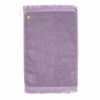 Premium Fringed Velour Golf Towel with Corner Hook &Grommet Placement-Lavender