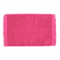 Premium Fringed Velour Spirit & Sport Towel 11 x18  Hot Pink