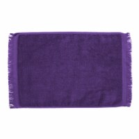 Premium Fringed Velour Spirit & Sport Towel 11 x18  Purple