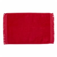 Premium Fringed Velour Spirit & Sport Towel 11 x18  Red