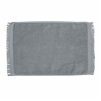 Premium Fringed Velour Spirit & Sport Towel 11 x18  Silver