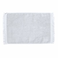 Premium Fringed Velour Spirit & Sport Towel 11 x18  White
