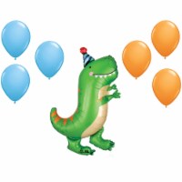 Dinosaur Theme Birthday Balloon Set; 34 Inch 6x pcs Latex Baloons