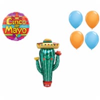 Fiesta Theme Balloon Set, 38 Inch-4xpcs Latex Balloons