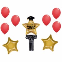 LOONBALLOON Graduation Grad Theme Balloon Set, 5.5 Foot 6x Latex Balloons