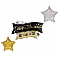LOONBALLOON Graduation Grad Theme Balloon Set, 38 Inch