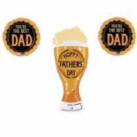 LOONBALLON Father's Day Theme Balloon Set, 39 Inch 2x Standard Gold & Black Balloon