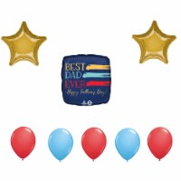 LOONBALLON Father's Day Theme Balloon Set, Standard Plaid Balloon and 6x latex balllons