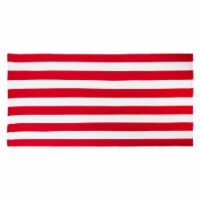 TowelSoft Microfiber Cabana Stripe Beach Towel 30 inch x 60 inch Red Perspective: Main