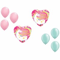 LOONBALLOON Unicorn Theme Balloon Set, 2x Birthday