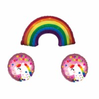 LOONBALLOON Unicorn Theme Balloon Set, 2x Birthday