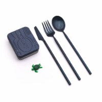 Outlery Whale Blue | Portable Reusable Stainless Steel Travel Cutlery Set