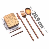 Outlery Rose Gold Travel Cutlery Set - Portable & Reusable Stainless Steel