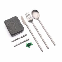 Outlery | Raw Silver Portable & Reusable Cutlery Set & Chopsticks