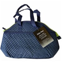 Kole Imports PLRPKQLTBLGN Polar Pack 12 Can Quilted Tote Bag Insulated Cooler in Blue/Gree
