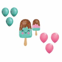 LOONBALLOON 35 Inch Happy Ice Cream Bar Balloon Medium Shape Set (6x latex) Perspective: Main