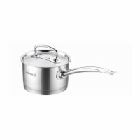 YBM Home a1157 9.4 in. Dia. x 3.9 in. Korkmaz Stainless Steel Stockpot with Lid & Handles&#44