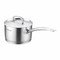 YBM Home a1159 9.4 in. Dia. x 3.9 in. Korkmaz Stainless Steel Stockpot with Lid & Handles&#44