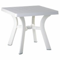 Viva Resin Square Dining Table 31 Inch White