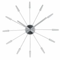 Plug Inn Wall Clock 22.5 , Stainless Steel Pins, Silent Movement, Trendy Design