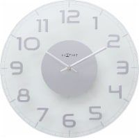 Classy Round 12 Glass Wall Clock, Raised Metal Numbers, Silent Movement, Timeless Design