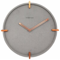 Mohawk Wall 13.8 Round Wall Clock, Designed by Romee Nibbering, Grey Concrete