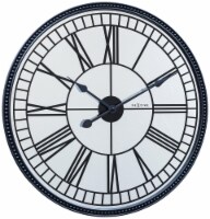 Cleopatra Mirror 22 Round Wall Clock, Plastic Case, Printed Roman Index, Silent Movement