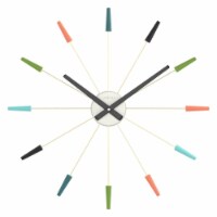 Plug Inn Wall Clock 22.5 , Stainless Steel Pins, Silent Movement, Trendy Design
