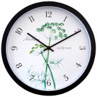 Anethium 12 Weatherproof Wall Clock, Black Case, Vintage Watercolor Illustration
