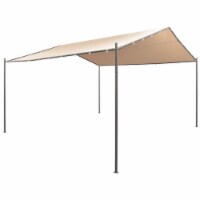 vidaXL Gazebo Pavilion Tent Canopy 13' 1 x13' 1 Steel Beige