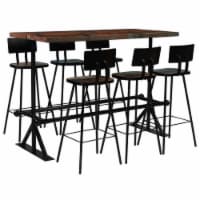 vidaXL Bar Set 7 Piece Solid Reclaimed Wood Multicolor