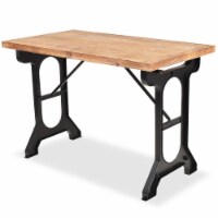 vidaXL Dining Table Solid Fir Wood Top 48 x25.6 x32.3