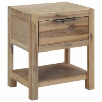 vidaXL Nightstand with Drawer 15.7 x11.8 x18.9 Solid Acacia Wood