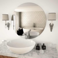 vidaXL Wall Mirror 27.6 Round Glass