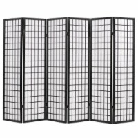 vidaXL Folding 6-Panel Room Divider Japanese Style 94.5 x66.9  Black