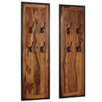 vidaXL Coat Racks 2 pcs Solid Sheesham Wood