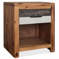 vidaXL Bedside Table Solid Acacia Wood 15.7 x11.8 x18.9