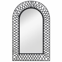 vidaXL Wall Mirror Arched 19.6 x31.4  Black